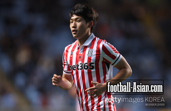 Bae Jun-Ho of Stoke City during the Sky Bet Championship match between Coventry City and Stoke City at The Coventry Building Society Arena on November 11, 2023 in Coventry, England. (Photo by Nathan Stirk/Getty Images)