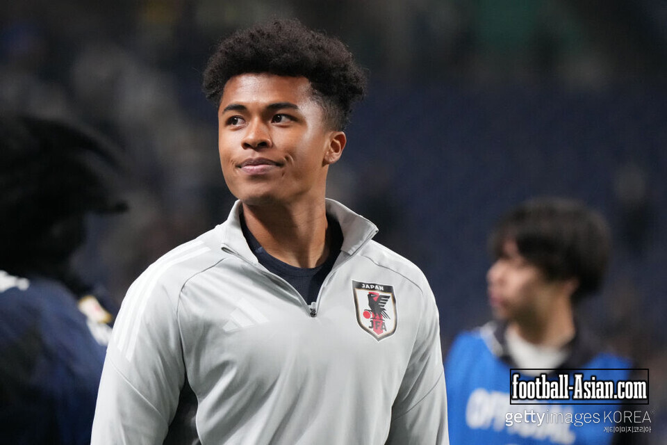 SAITAMA, JAPAN - MARCH 25: Joel Chima Fujita of Japan reacts after the scoreless draw in the FIFA World Cup qualifier Asian third round Group C match between Japan and Saudi Arabia at Saitama Stadium on March 25, 2025 in Saitama, Japan. (Photo by Koji Watanabe/Getty Images)