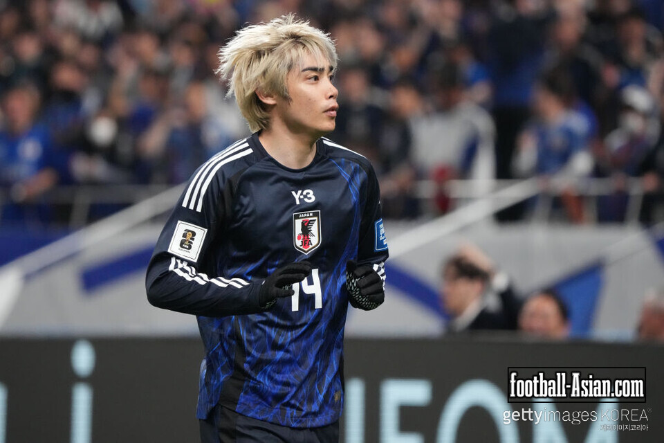 SAITAMA, JAPAN - MARCH 25: Junya Ito of Japan looks on during the FIFA World Cup qualifier Asian third round Group C match between Japan and Saudi Arabia at Saitama Stadium on March 25, 2025 in Saitama, Japan. (Photo by Koji Watanabe/Getty Images)
