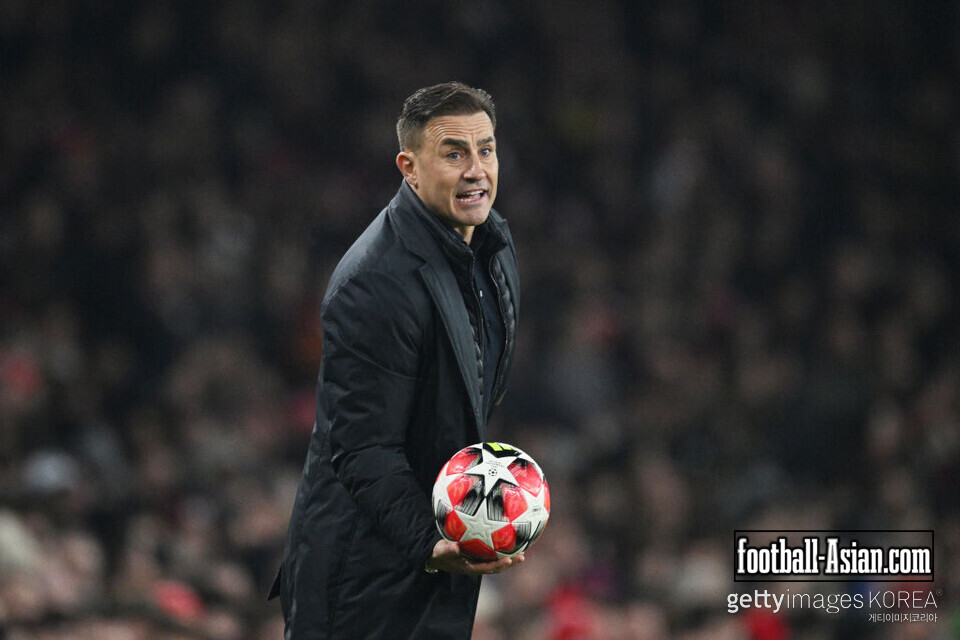 LONDON, ENGLAND - JANUARY 22: Fabio Cannavaro, Head Coach of GNK Dinamo, looks on during the UEFA Champions League 2024/25 League Phase MD7 match between Arsenal FC and GNK Dinamo at Emirates Stadium on January 22, 2025 in London, England. (Photo by Justin Setterfield/Getty Images)