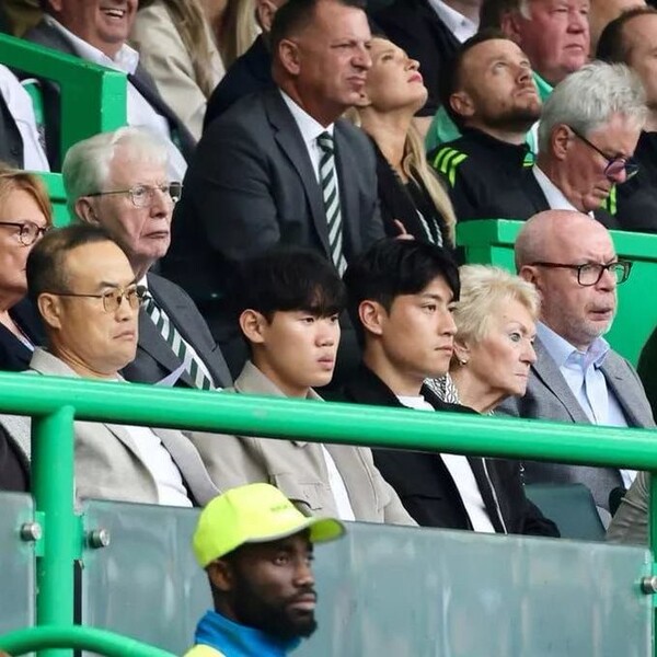 Newcastle’s newest signing Park Seung-soo in attendance for the Celtic Game.