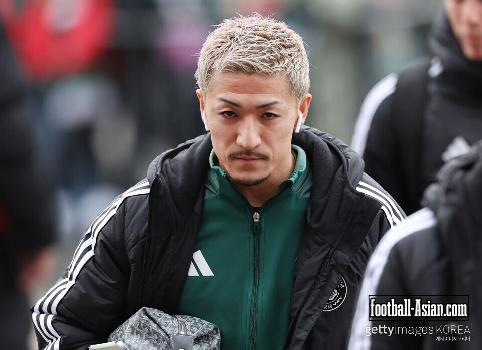 GLASGOW, SCOTLAND - JANUARY 05: Daizen Maeda of Celtic arrives prior to the William Hill Premiership match between Celtic FC and St. Mirren FC at Celtic Park on January 05, 2025 in Glasgow, Scotland. (Photo by Ian MacNicol/Getty Images)